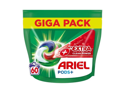 Skalbimo kapsulės ARIEL Extra Clean, 60 skalb.