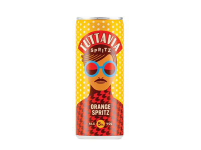 Aromatizuotas vyno gėrimo kokteilis TUTTAVIA ORANGE SPRITZ 5% 0,25L