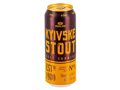 Tamsusis alus KYIVSKE STOUT 6%, 500 ml