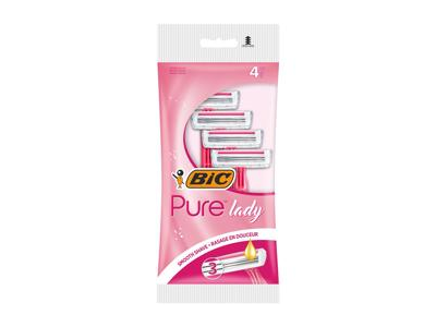 Moteriški vienkartiniai skustuvai, BIC Pure Lady 3 4vnt.