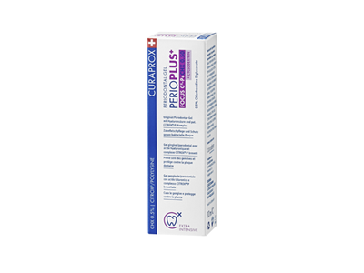 CURAPROX, Perio Plus Focus, dantenų gelis su CHX 0,5%+Citrox+hialurono rūgštis, 10 ml
