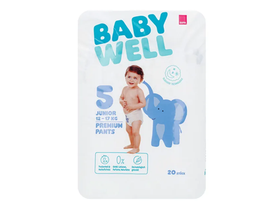Kelnaitės BABYWELL JUNIOR 5 dydis, 20 vnt