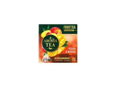 Vaisinė arbata AROMA TEA persikų ir mangų sk., 40 g