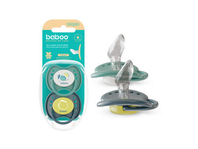 Baboo Calmy silikoninis ortodontinis čiulptukas, Lagoon Fiesta, 2 vnt, 6+ mėn