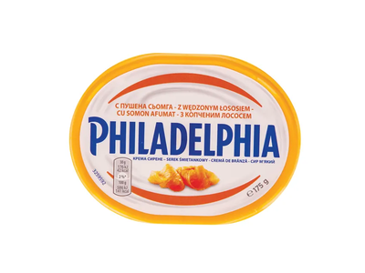 Tepamasis sūris PHILADELPHIA SALMON, 9,8 % rieb., 175 g