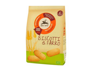 Ekologiški speltos sausainiai ALCE NERO (kūd. nuo 6 mėn.), 250 g
