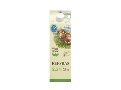 Kefyras WELL DONE, 2,5 % rieb., 900 g