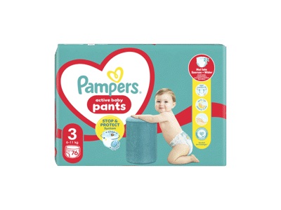 Sauskelnės-kelnaitės PAMPERS Pants, Giant Pack, 3 dydis, 76 vnt.