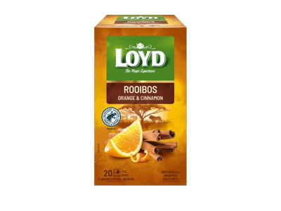 Raudonoji arbata LOYD su apelsinais ir cinamonu, 40 g