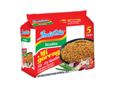 Aštrūs greitai paruošiami makaronai INDOMIE MI GORENG, 5x80g