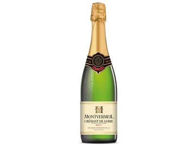 Putojantis vynas MONTVERMEIL, Cremant De Loire, baltas, sausas, 12%, 0,75 l