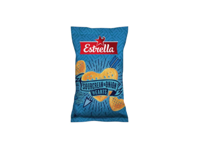 Traškus užkandis ESTRELLA, grietinės ir svogūnų skonio, 110 g