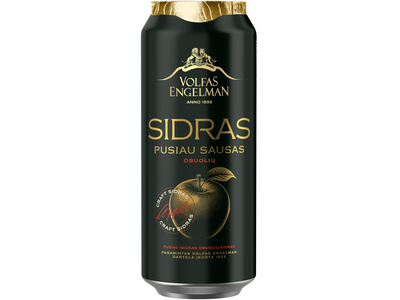 Obuolių sidras VOLFAS ENGELMAN, 4,5 %, 0,5 l