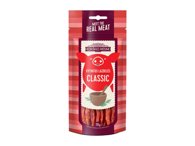 Vytintos kiaulienos lazdelės CLASSIC, 70 g