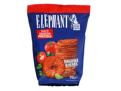 Traškūs krekeriai ELEPHANT su pom. žol. 70 g