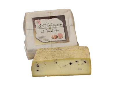 Avių pieno sūris su trumais DELIZIOSO AL TARTUFO, 54,1% s.m., 1 kg