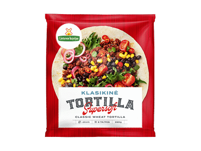 Kvietinės tortilijos LIETUVOS KEPĖJAS, 6 vnt., 360 g