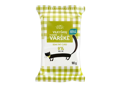 Varškė 9% rieb. VILKYŠKIŲ, 180 g 