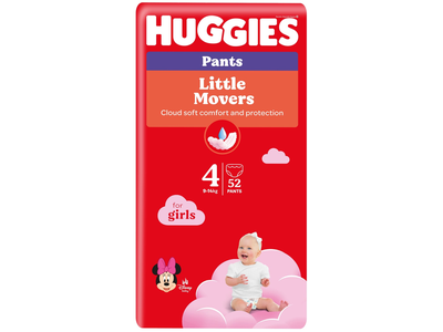 Sausk.keln.HUGGIES GIRLS(4) 9-14kg,52vnt