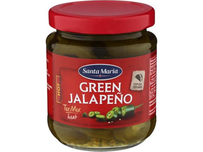 Aštrios Jalapeno aitriosios paprikos SANTA MARIA, 215g/110g