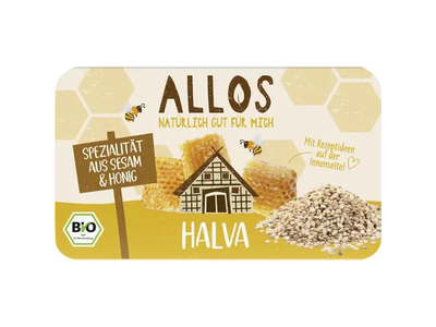 Ekologiška sezamų ir medaus chalva ALLOS, 75 g