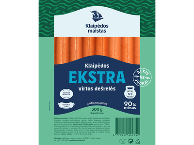 Virtos KLAIPĖDOS EKSTRA dešrelės, a. r., 300 g