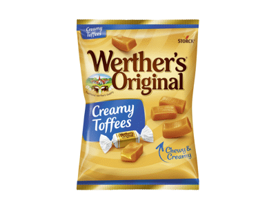 Kramtomieji saldainiai WERTHER'S CHEWY TOFFEES, 135 g
