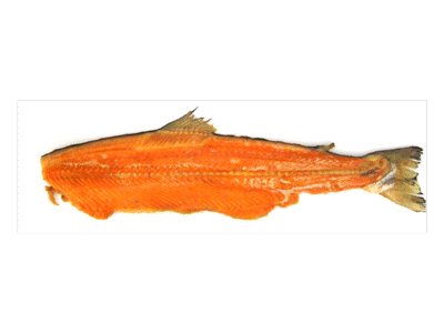 Karštai rūkytų atlantinių lašišų nugarkauliai, 1 kg