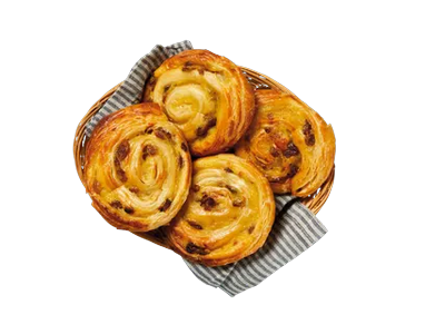 Bandelė su razinomis ir kremu