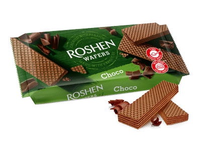 Vafliai ROSHEN su kakavos skonio įdaru, 216 g