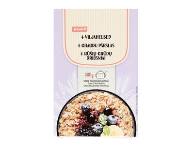Keturių rūšių grūdų dribsniai RIMI, 500 g