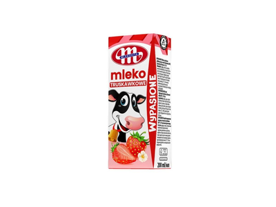 Pieno gėrimas MLEKOVITA, WYPASIONE, braškių sk.,1,5%r.,200ml