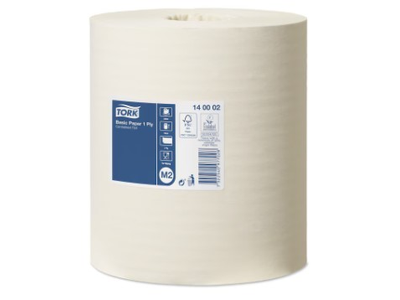 Popieriniai rankšluosčiai TORK M2 Universal, 1 sluoksnio, baltos spalvos, 280 m, 140002