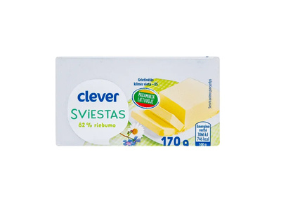 Sviestas CLEVER 82%, 170G