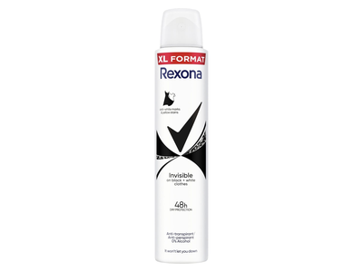 Dezodorant. REXONA INVISIBLE B&W, 200 ml