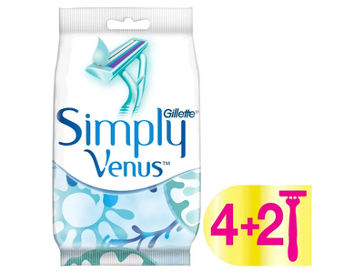 Vienkartiniai skustuvai VENUS Simply 2, 6vnt.