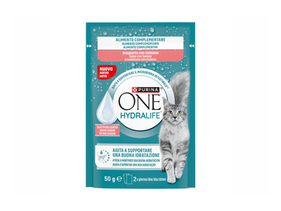 ONE HYDRALIFE pašaro papildas suaugusioms katėms lašišų skonio 50 g