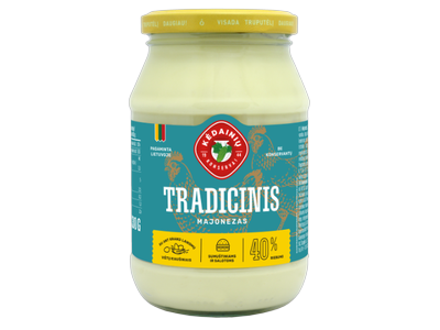 Majonezas KĖDAINIŲ Tradicinis, 40% rieb., 450 ml / 430 g