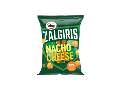 Lęšių traškučiai ŽALGIRIS OHO! su sūriu, 100 g
