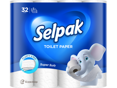 Tualetinis popierius SELPAK, 140 lapų, 3 sluoksniai, 32 vnt.