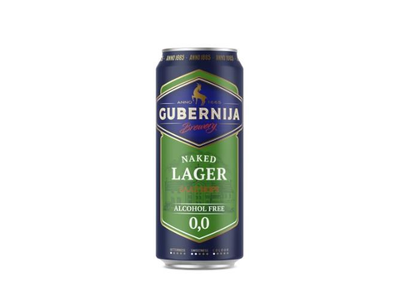 Alus GUBERNIJA, Nealkoholinis Ekstra lager, 0%, 0.5l, skardinė, D