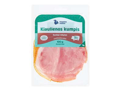Klaipėdos karštai rūkytas kiaulienos kumpis, 100 g
