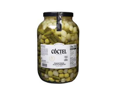 Daržovių ir alyvuogių mišinys acte MAESTROS ACEITUNEROS, 2,4 /3,8 kg