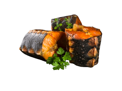 Karštai rūkytų sibirinių eršketų kepsneliai, 1 kg