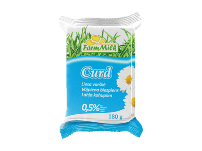 Liesa varškė FARM MILK, 0,5 % rieb., 180 g