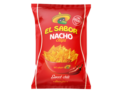 Kukurūzų traškučiai EL SABOR, čili, 100 g