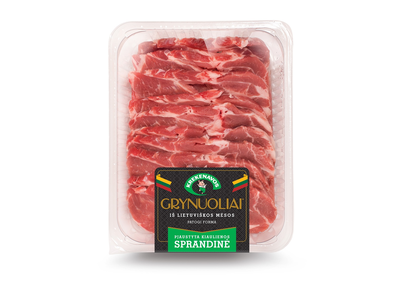 Atšaldyta kiaulienos sprandinė KREKENAVOS Grynuoliai, be kaulo, pjaustyta, 720 g
