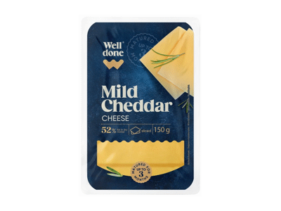 Šveln.čeder.sūris WELL DONE 52%riek,150g, 150 g