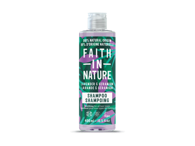 Plaukų šampūnas FAITH IN NATURE LEVANDER&GERANIUM, 400 ml