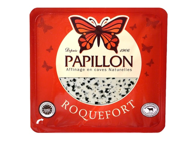 Pelėsinis avių pieno sūris ROQUEFORT PAPILLON RED LABEL, 52% RSM, 100g